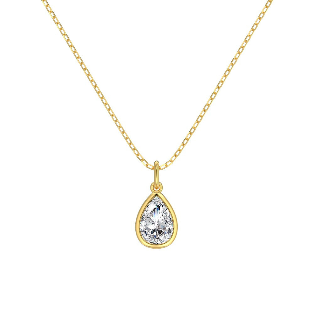 Werdhild 18K Gold Teardrop Necklace