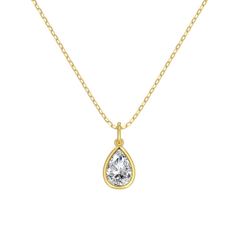 Werdhild 18K Gold Teardrop Necklace
