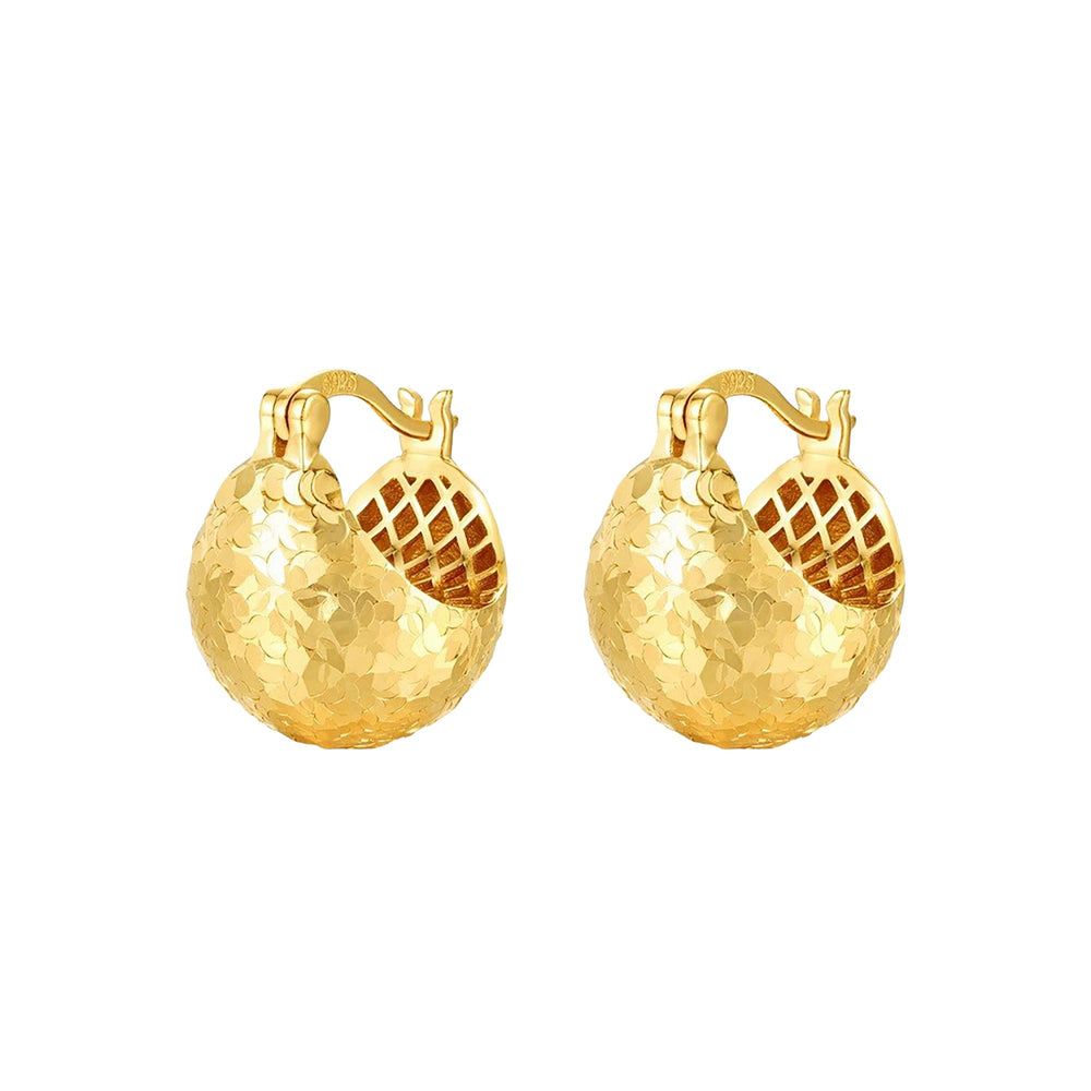 Wiebke 14K Gold Half-Sphere Earrings