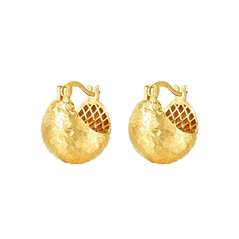 Wiebke 14K Gold Half-Sphere Earrings