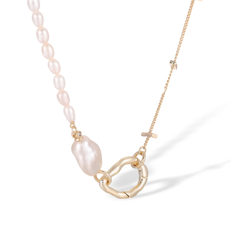 Wiglind White Baroque Pearl Choker Neckalce