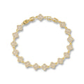 Wilfriede 14K Gold Trèfle Tennis Bracelet