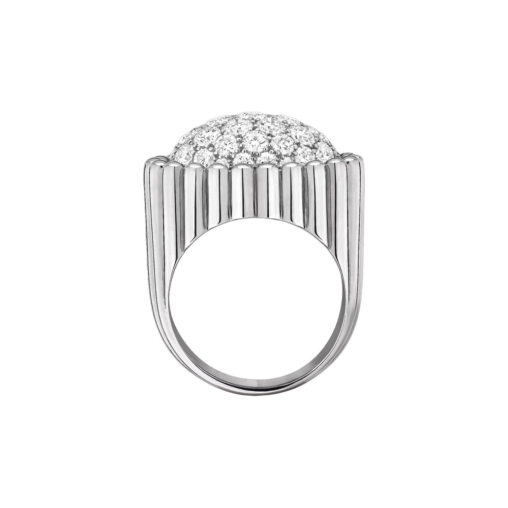 Wilhelmina Silver Round Ring