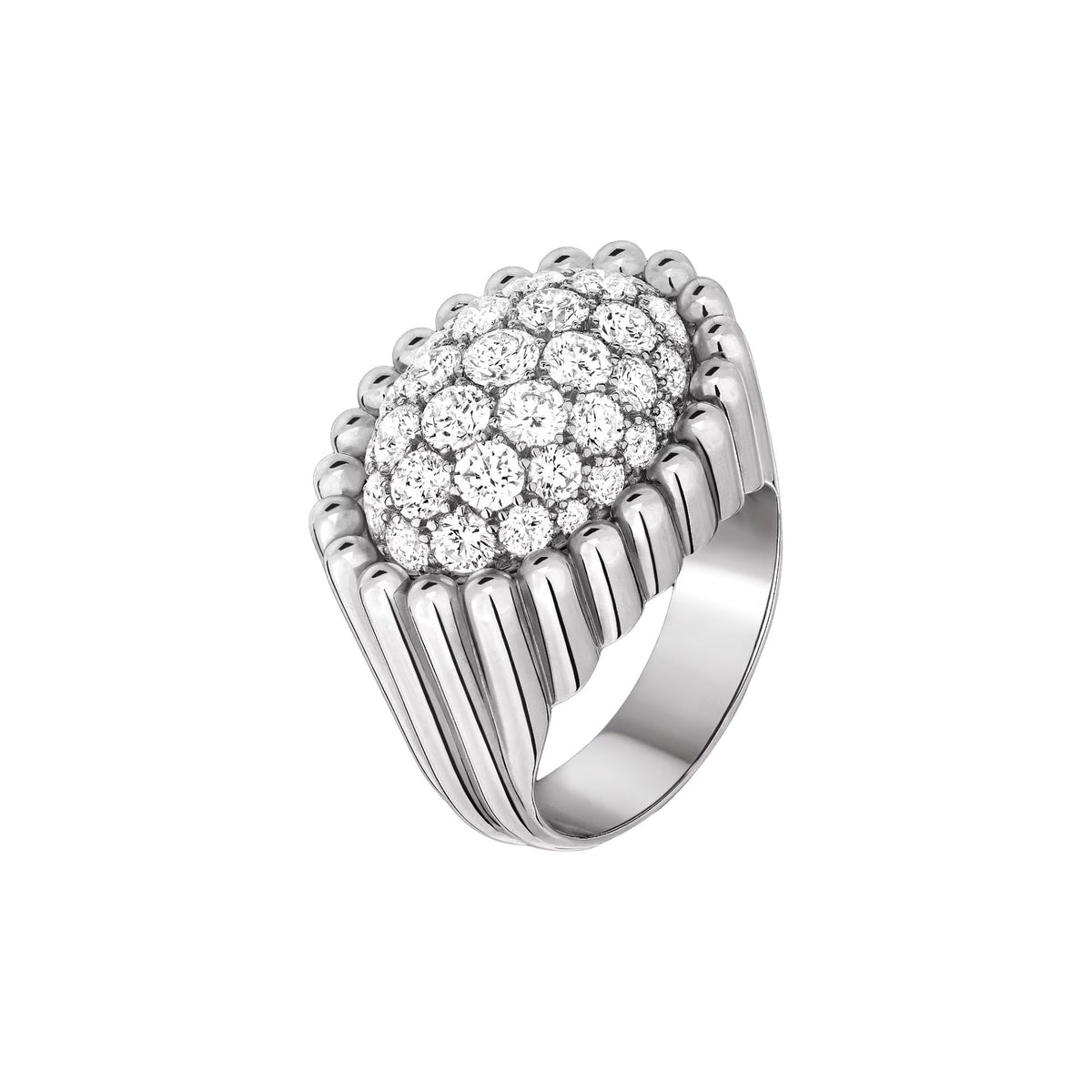 Wilhelmina Silver Round Ring