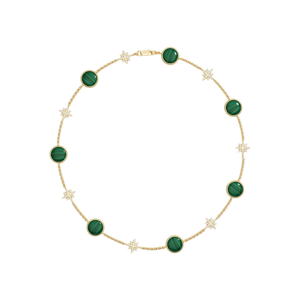 Célestine Peacoke Green Starburst Necklace