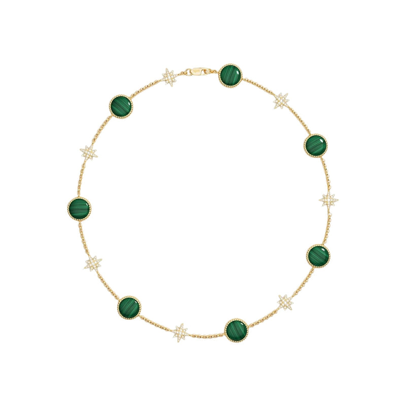 Célestine Peacoke Green Starburst Necklace