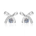 Wiltrud White Butterfly Bow Earrings