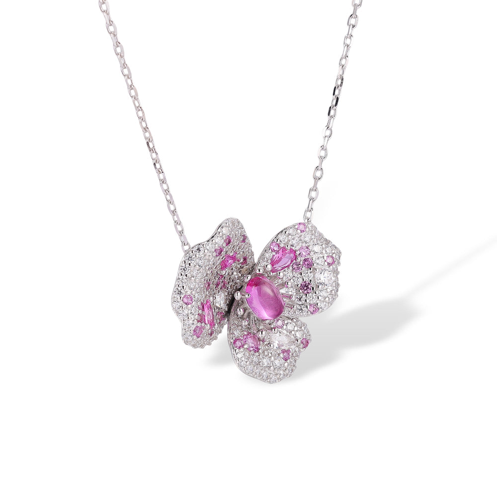Winhild Pink Floral Necklace