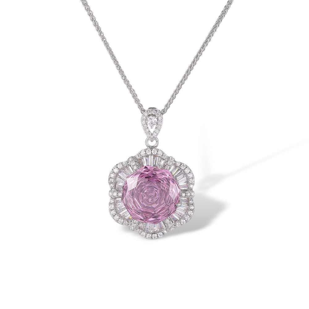 Winifred Pink Rose Floral Necklace