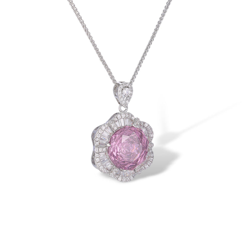 Winifred Pink Rose Floral Necklace