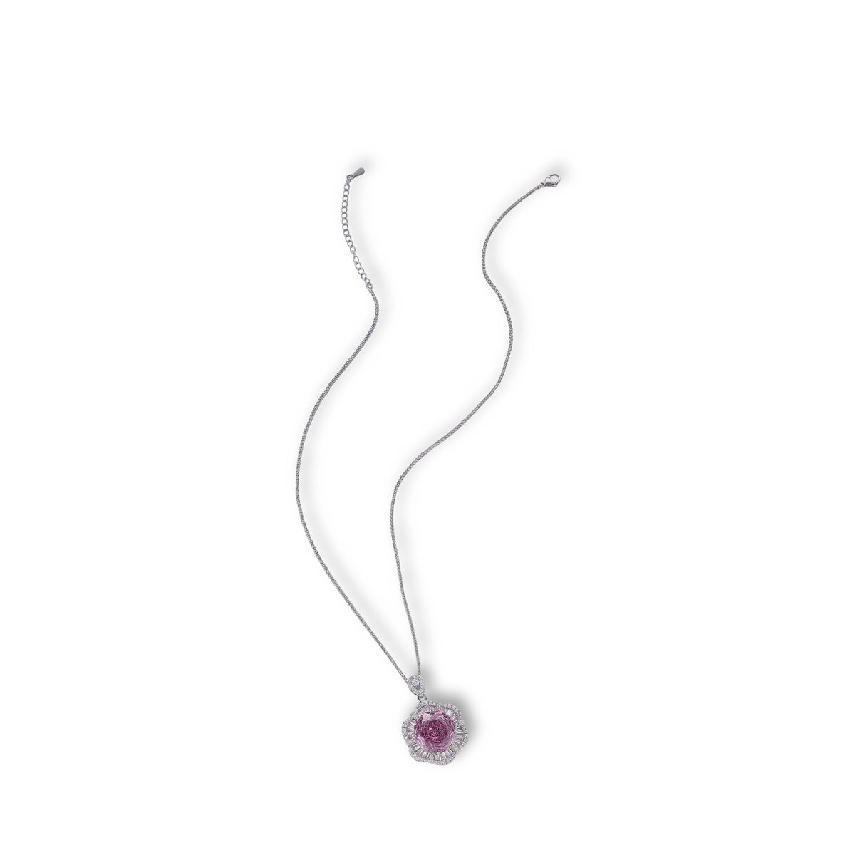 Winifred Pink Rose Floral Necklace