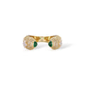 Wulfhild 14K Gold Star Mother-Of-Pearl Open Ring