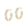 Wulflind 18K Gold Paperclip Link Earrings