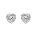 Xenia Silver Heart Stud Earrings