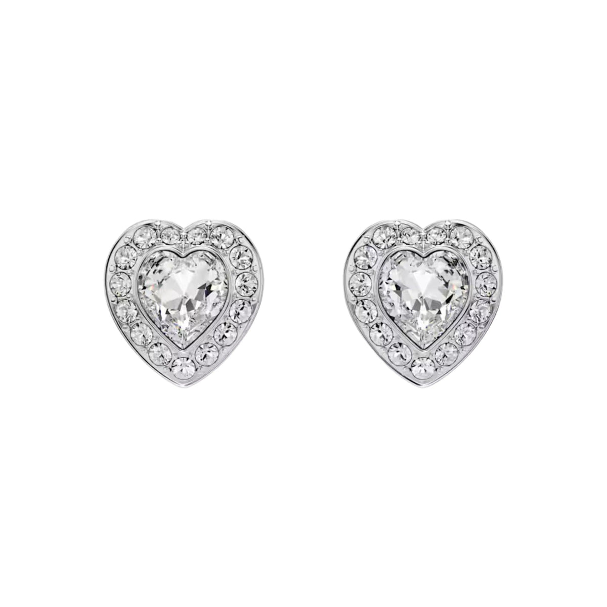 Xenia Silver Heart Stud Earrings