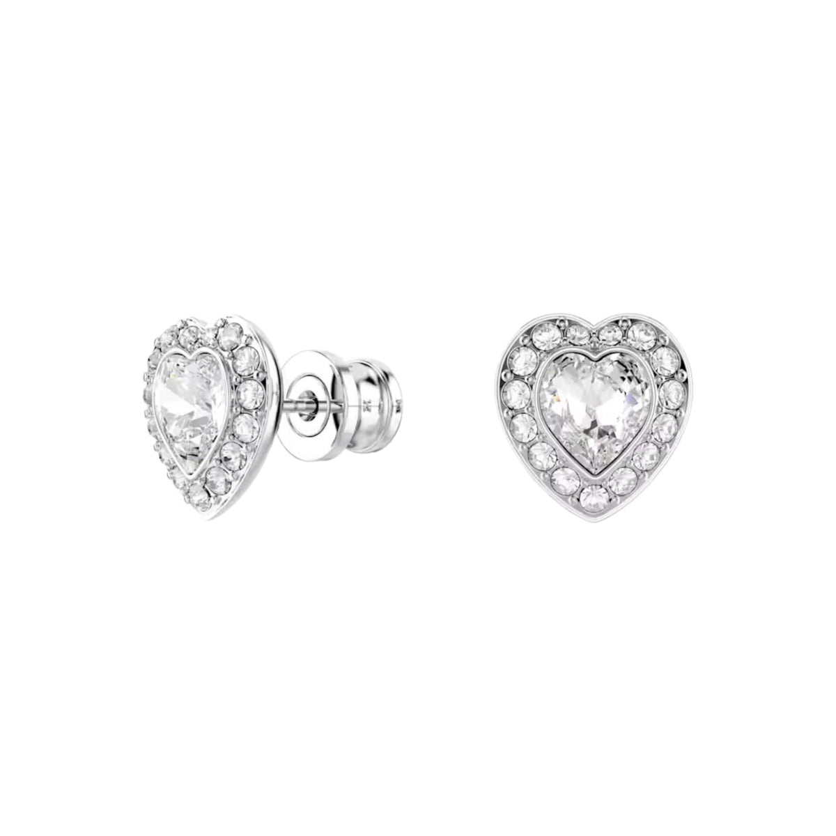 Xenia Silver Heart Stud Earrings