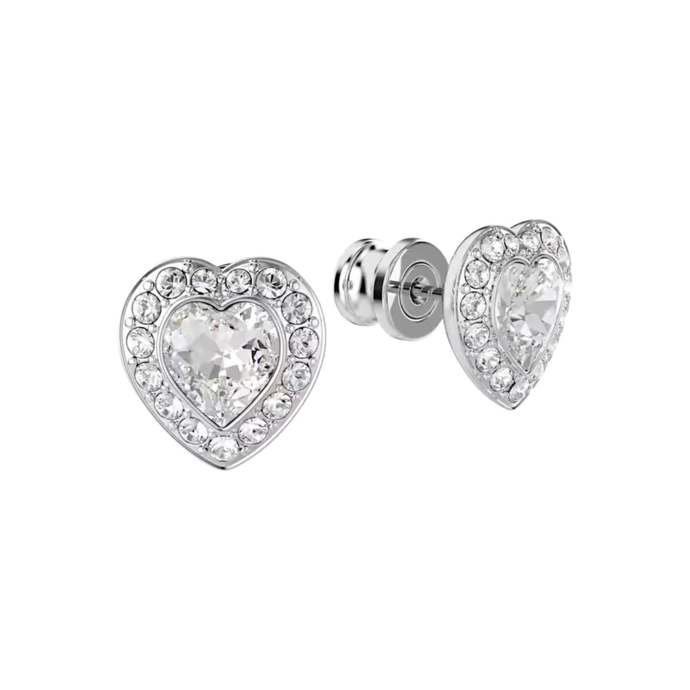 Xenia Silver Heart Stud Earrings
