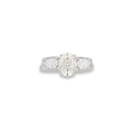 Yasmin White Oval Teardrop Ring Set