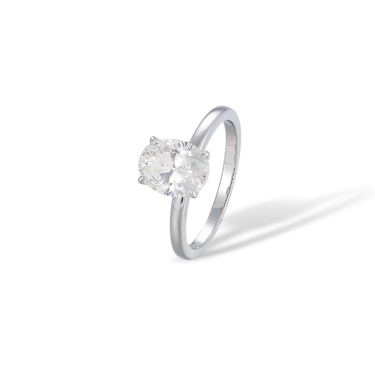 Yasmin White Oval Teardrop Ring Set