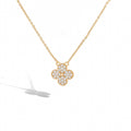 Yasmine 14K Gold Clover Necklace