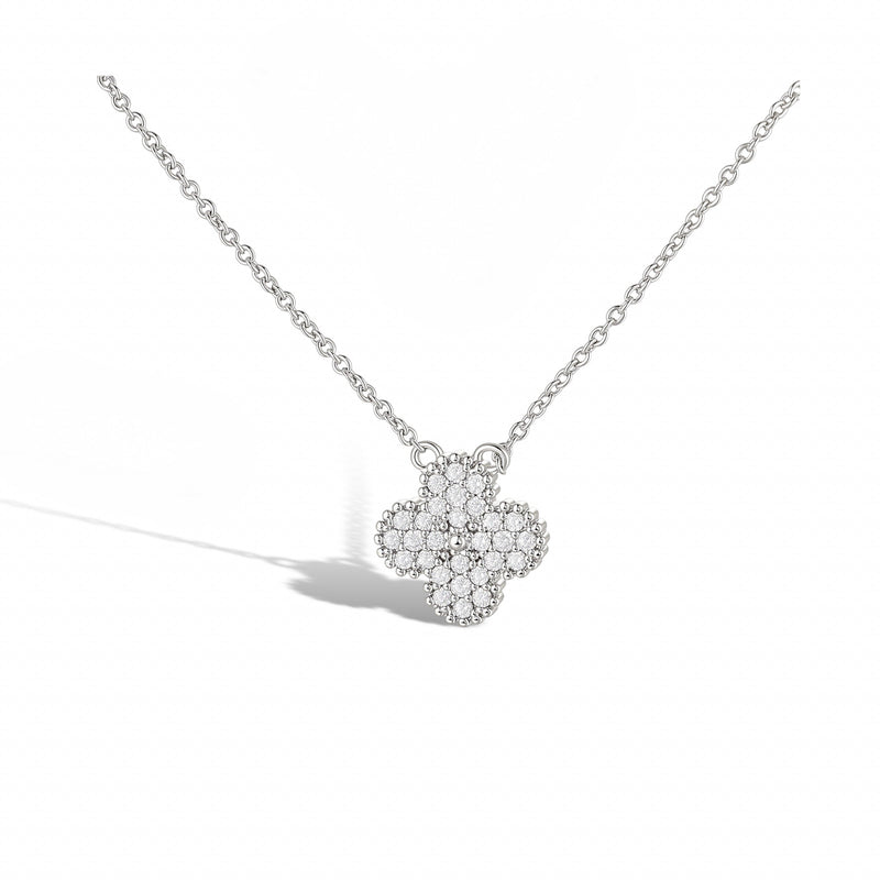 Yasmine White Clover Necklace