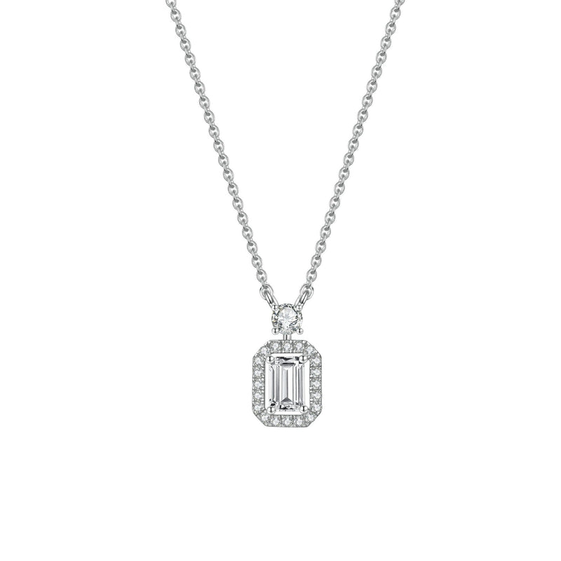 Zadie Rectangle White Necklace