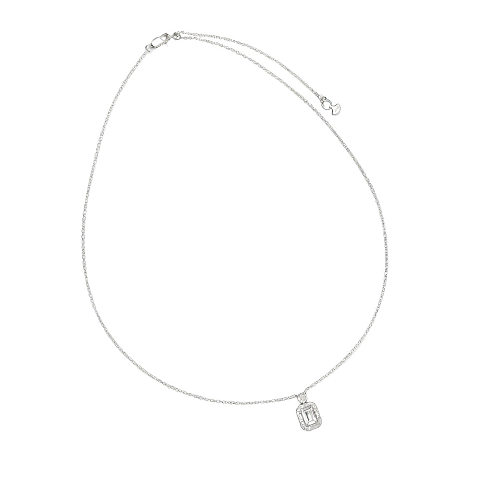 Zadie Rectangle White Necklace