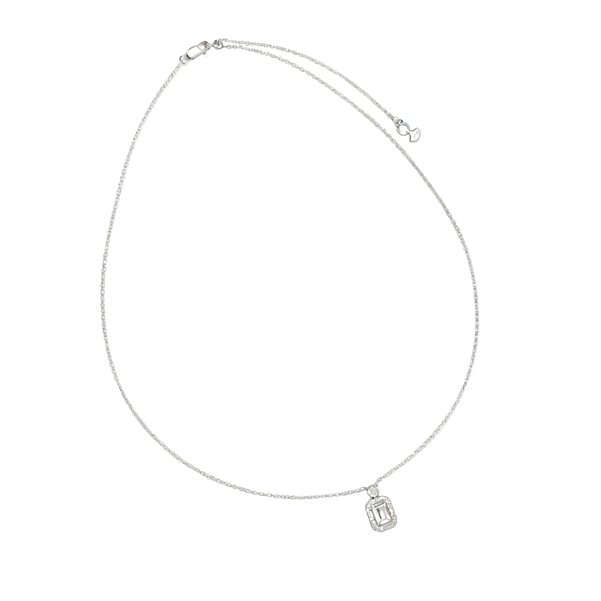Zadie Rectangle White Necklace