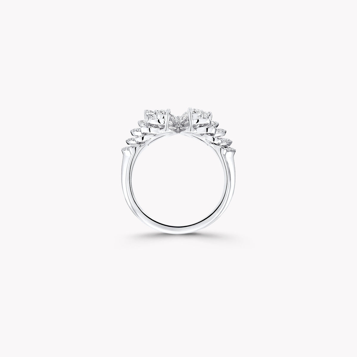 Zelma Asymétrique White Butterfly Ring