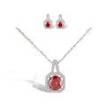 Zéphyrine Ruby Round Necklace Set