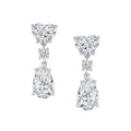 Zerlind White Heart Teardrop Drop Earrings