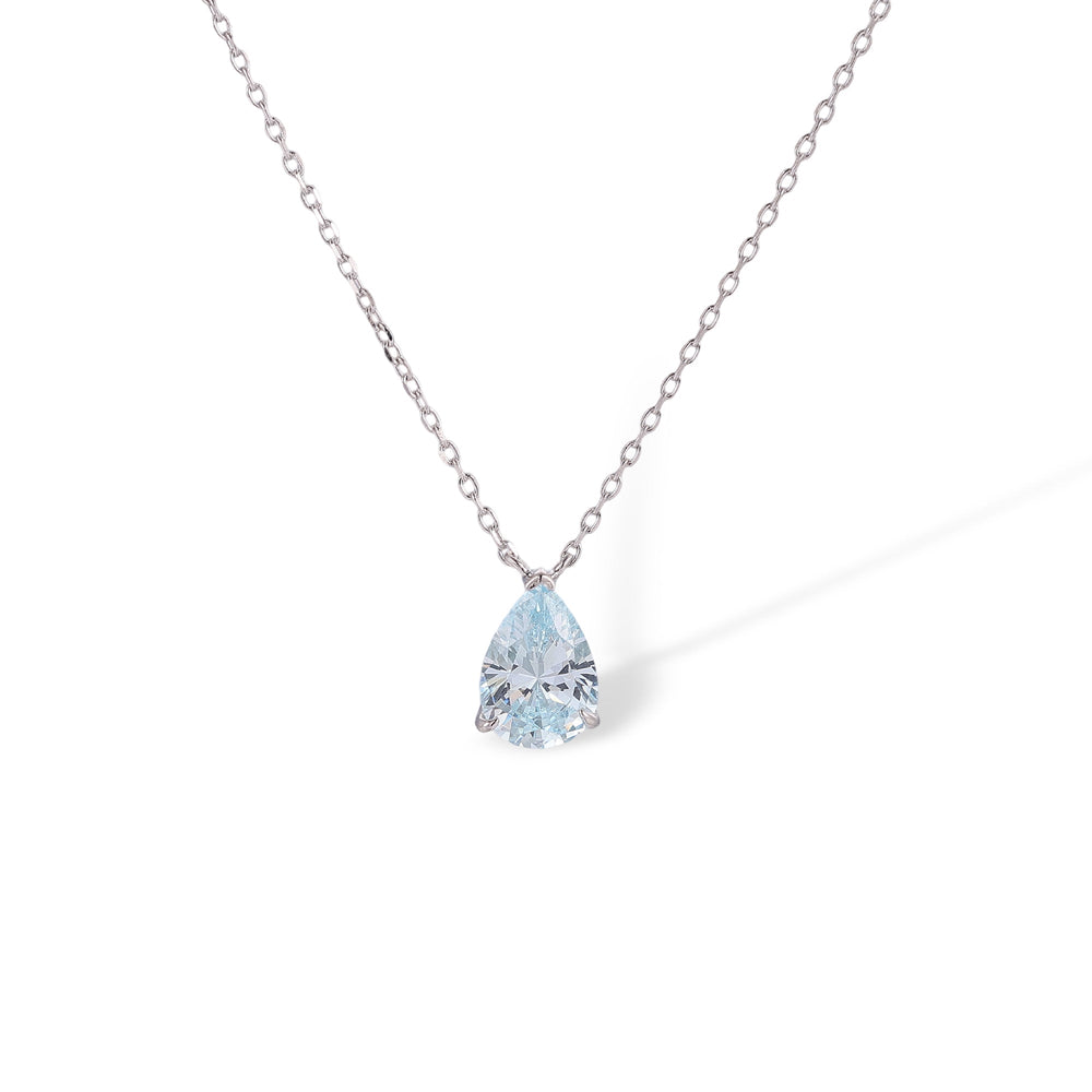 Zigrun Blue Teardrop Necklace
