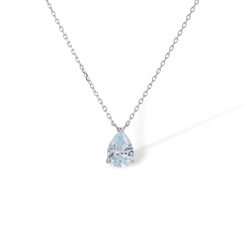 Zigrun Blue Teardrop Necklace