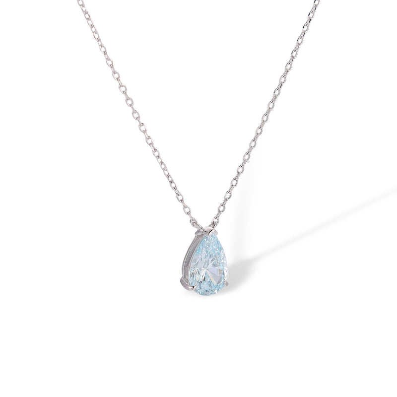 Zigrun Blue Teardrop Necklace