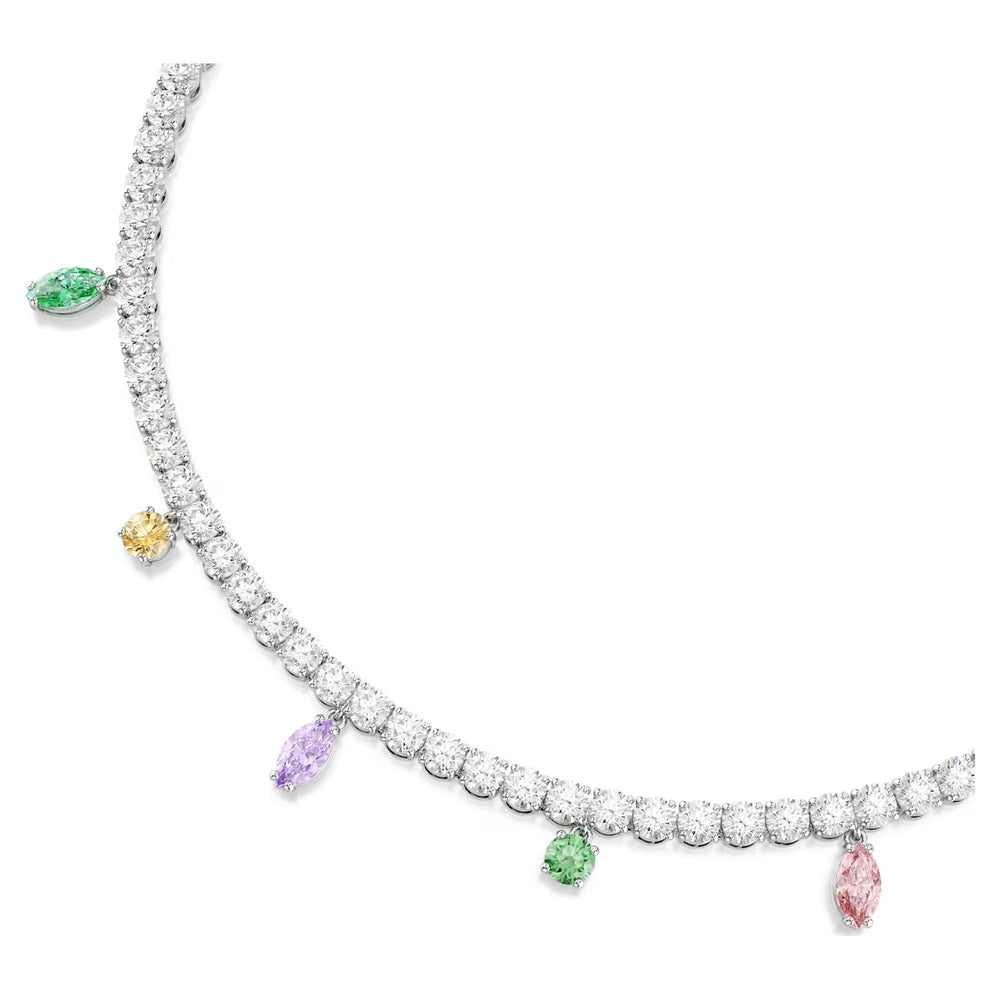 Zinnia Multicolor Round Marquise Necklace