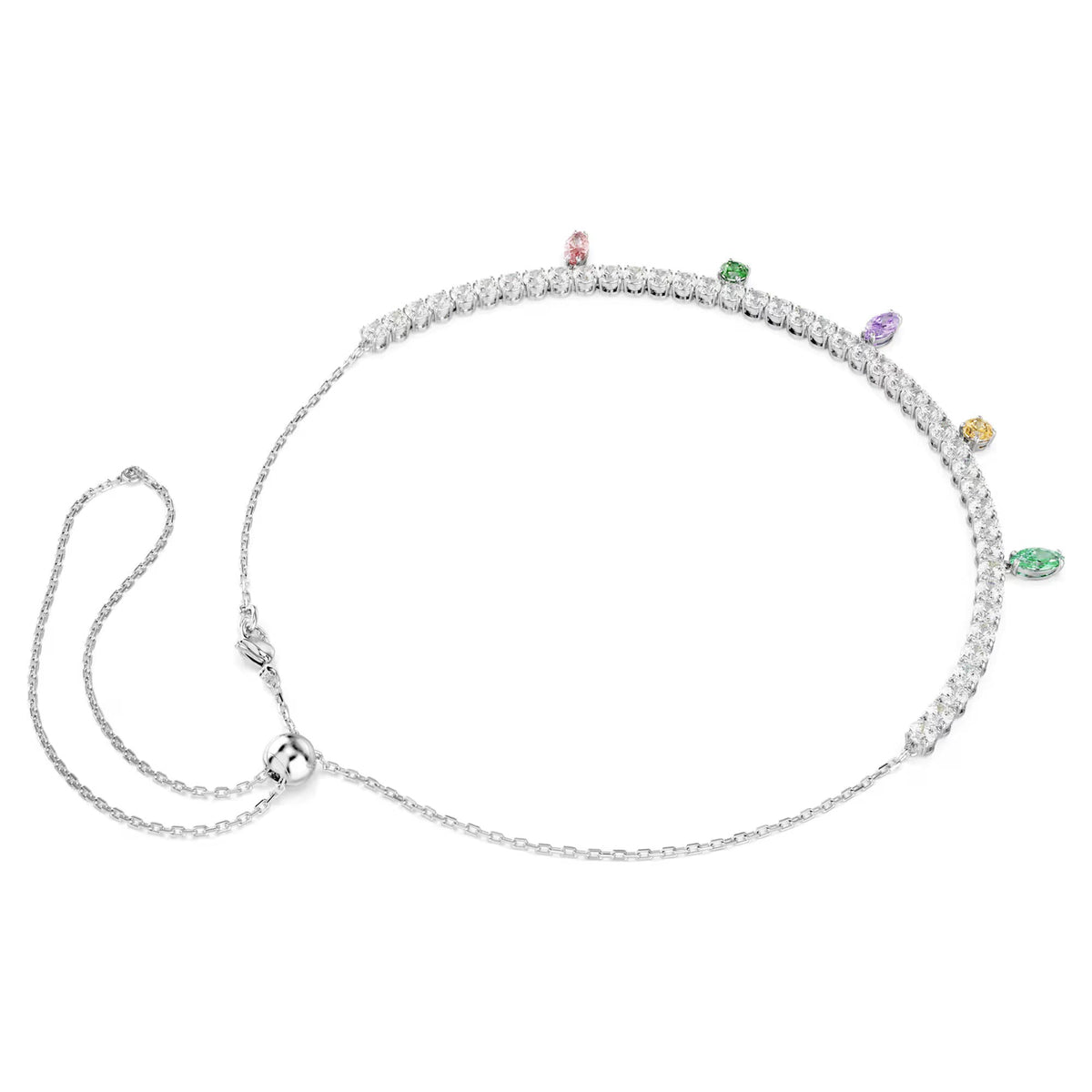 Zinnia Multicolor Round Marquise Necklace