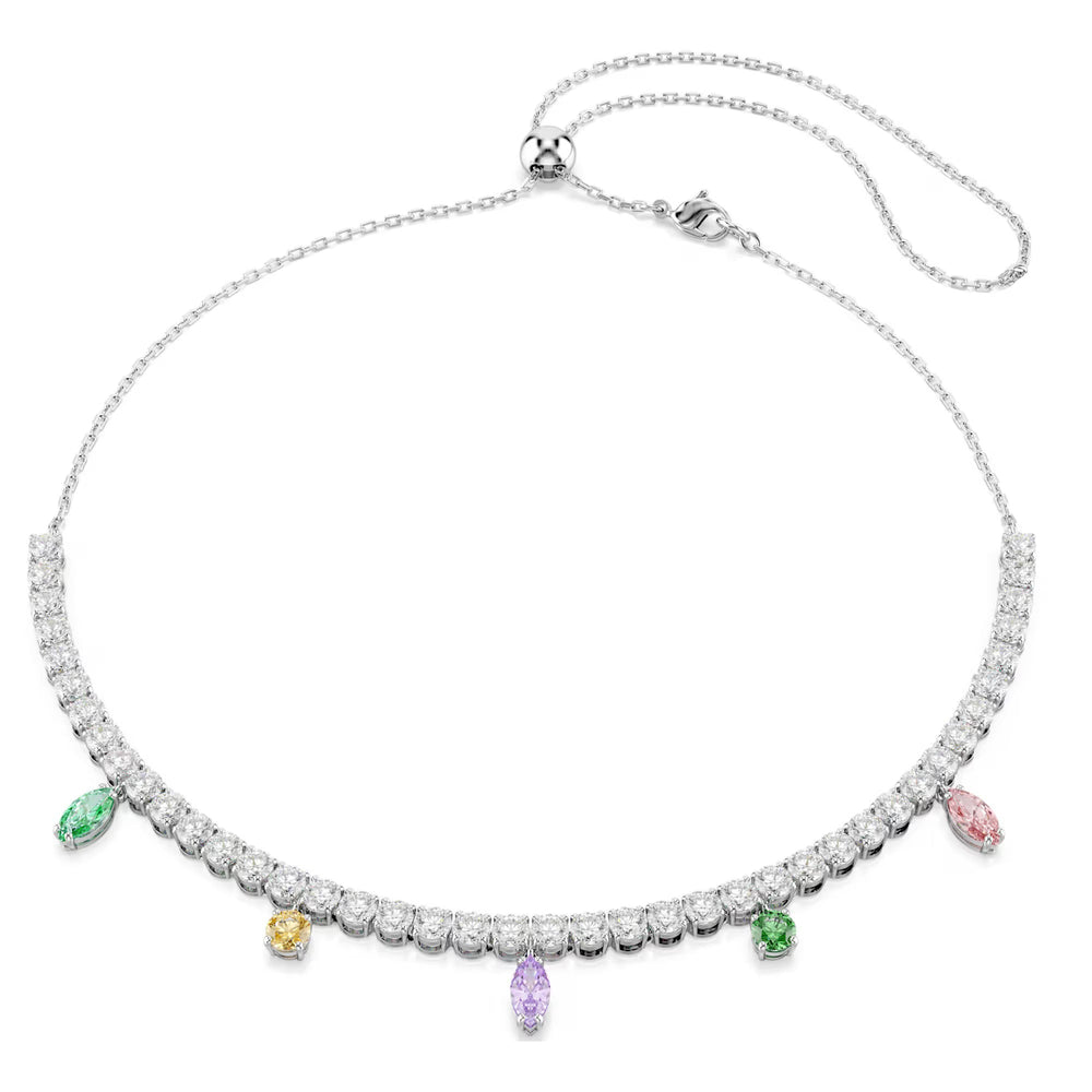 Zinnia Multicolor Round Marquise Necklace