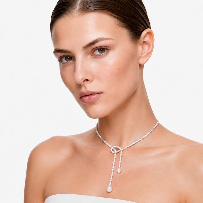 Zita Silver Pearl Necklace