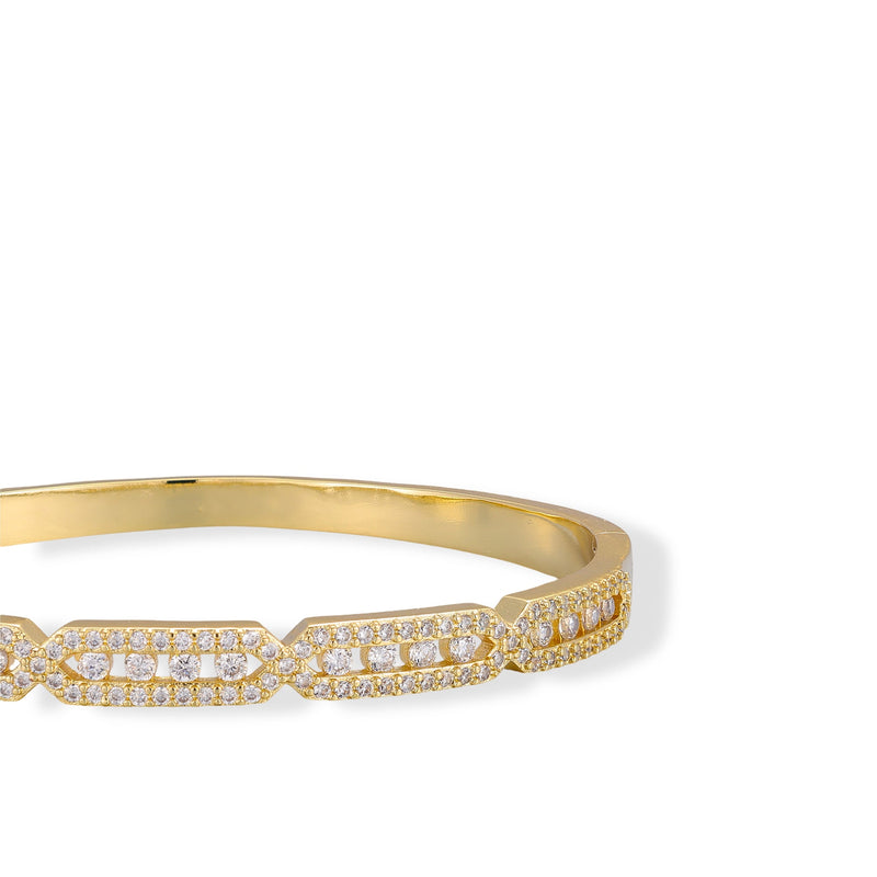Zorlind 14K Gold Rectangular Link Bangle