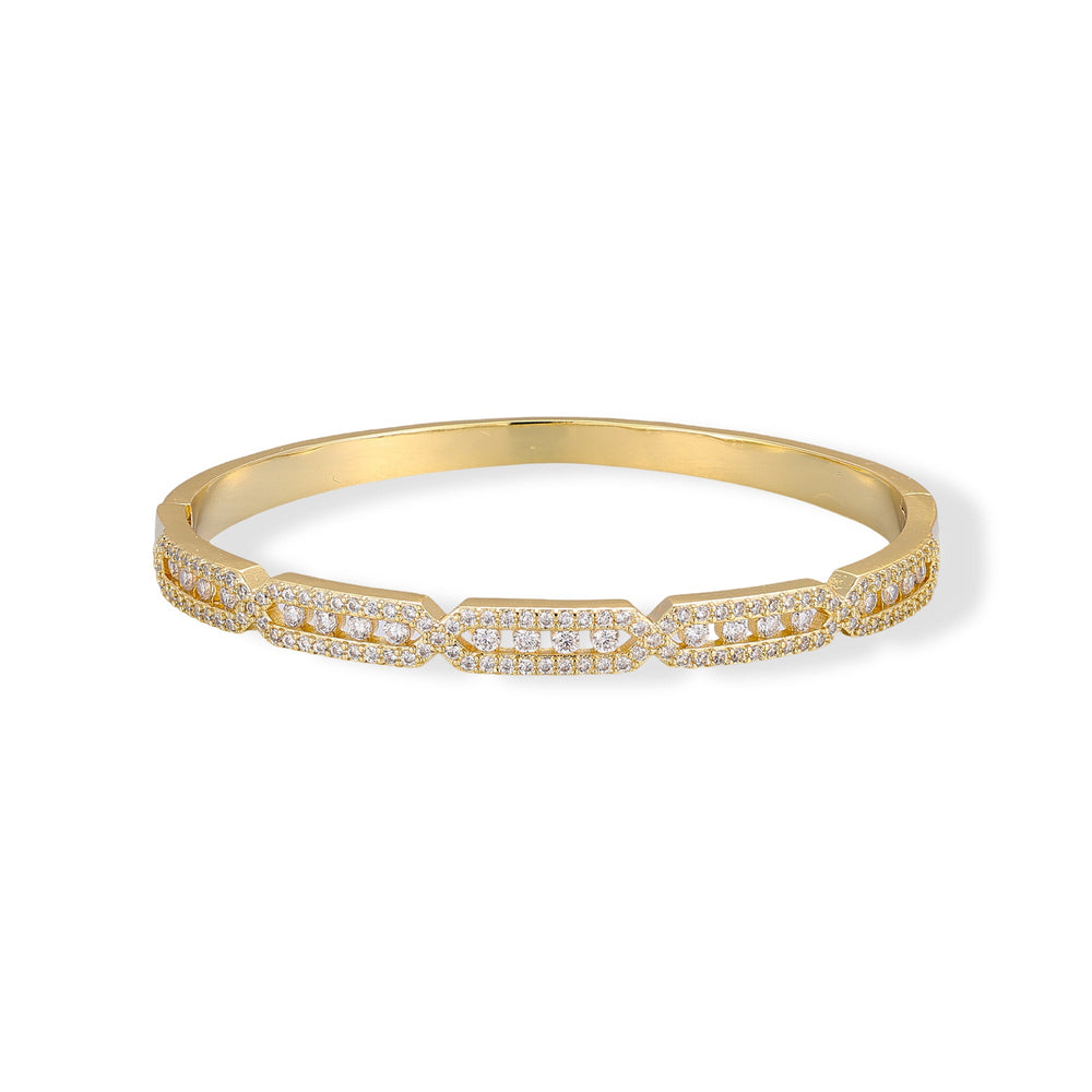 Zorlind 14K Gold Rectangular Link Bangle