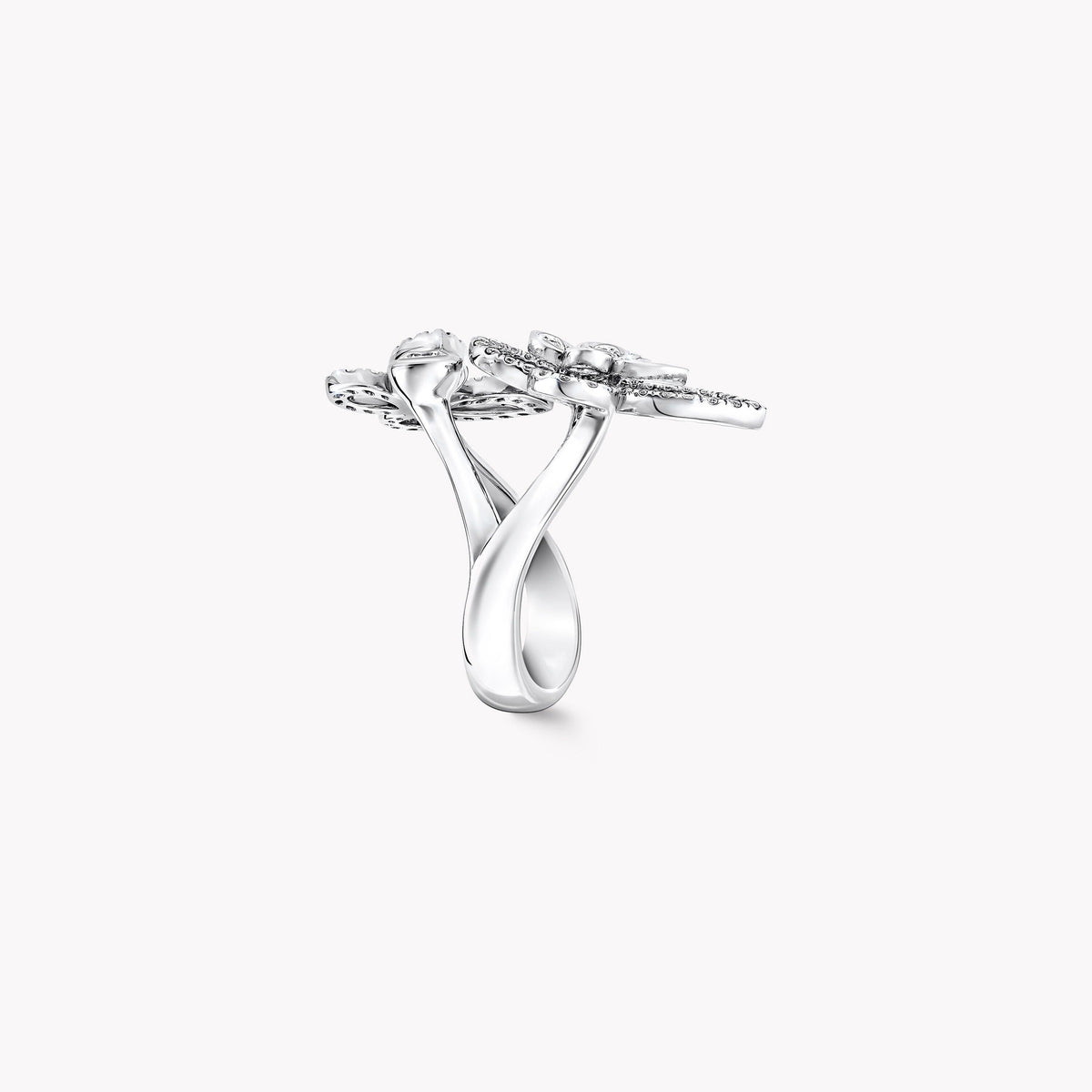 Frangé White Butterfly Open Ring