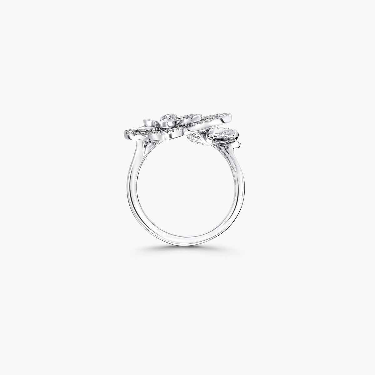 Frangé White Butterfly Open Ring