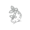 Frangé White Butterfly Open Ring